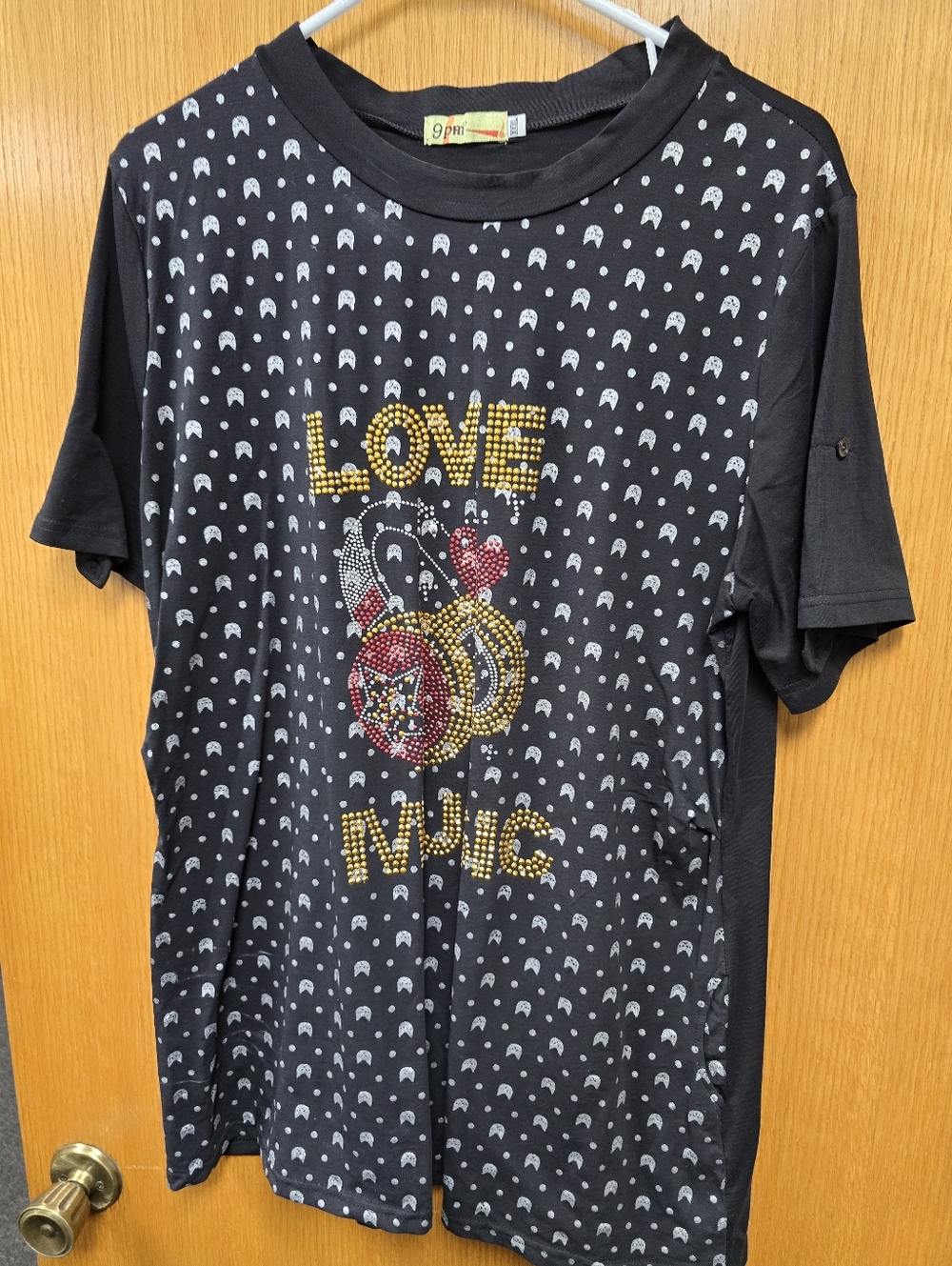 9PM Black Top with Branded Neck Label
